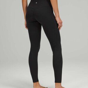 Lululemon Align High Rise Pant 28" Leggings 8 Black Tech Pockets